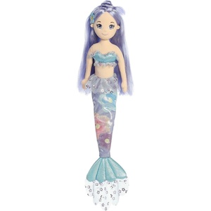 Aurora® Enchanting Sea Sparkles™ Floral Sparkles Ivy™ Stuffed Doll – Imaginative Play with Magical Companions – Perfect for Kid’s Birthdays and Celebrations – Blue 18 Inches