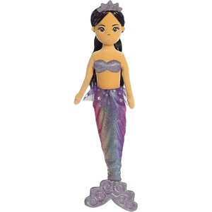 Aurora® Enchanting Sea Sparkles™ Sea Sparkles Rainbow Stuffed Doll – Imaginative Play with Magical Companions – Perfect for Kid’s Birthdays and Celebrations – Leila™ 12 Inches
