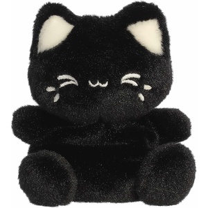 Aurora® Enchanting Tasty Peach® Meowchi Palm Pals™ Stuffed Animal – Bright & Colorful Design for Room Decor – Perfect for Adults, Kids, and Birthdays – Black Sesame 5 Inches