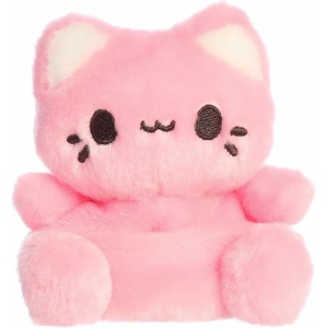 Aurora® Enchanting Tasty Peach® Meowchi Palm Pals™ Stuffed Animal – Bright & Colorful Design for Room Decor – Perfect for Adults, Kids, and Birthdays – Strawberry 5 Inches