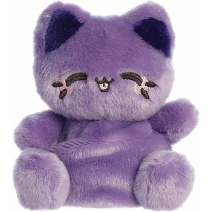 Aurora® Enchanting Tasty Peach® Meowchi Palm Pals™ Stuffed Animal – Bright & Colorful Design for Room Decor – Perfect for Adults, Kids, and Birthdays – Ube 5 Inches