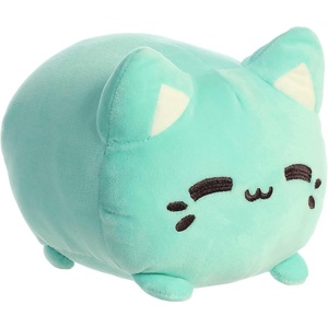 Aurora® Enchanting Tasty Peach® Mint Meowchi Stuffed Animal – Bright & Colorful Design – Showpiece Plush – Mint 7 Inches