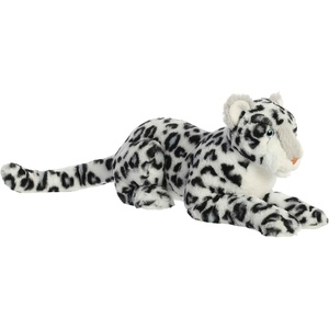 Aurora® Exquisite Luxe Boutique™ Asha White Leopard™ Stuffed Animal – Luxurious Elegance – Sensory Delight – White 19 Inches
