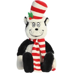 Aurora Festive Dr. Seuss Cat in The Hat Christmas Stuffed Animal – Officially Licensed Plush for Imaginative Play – Perfect for Holiday Decorations or Gifts – Multicolor 12 Inches