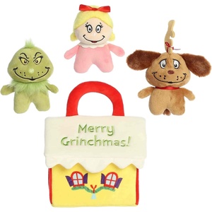 Aurora Festive Dr. Seuss Who House Playset – Officially Licensed Plush for Imaginative Play – Perfect for Holiday Decorations or Gifts – Multicolor 7 Inches