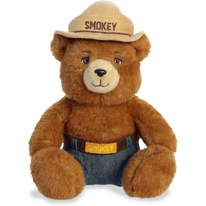 Aurora® Official Licensed U.S. Forest Service Smokey Bear Stuffed Animal – Soft and Cuddly Toy for Imaginative Play – Perfect for Kids, Nature Lovers, and Woodland-Themed Decor – Brown 9 Inches