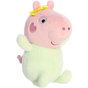 Aurora® Playful Peppa Pig™ Baby Evie Stuffed Animal – Officially Licensed Toys for All Fans – Perfect for Birthdays, Adults and Kids All Ages – Pink 8 Inches