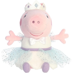 Aurora Playful Peppa Pig Princess Stuffed Animal – Officially Licensed Toys for All Fans – Perfect for Birthdays, Adults and Kids All Ages – Pink 6.5 Inches
