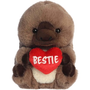 Aurora Playful Rolly Pet Bestie Platypus Stuffed Animal – Soft Keepsake for Loved Ones – Perfect for Decorating Rooms and Valentine’s Day – Brown 5 Inches