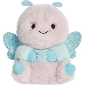 Aurora® Playful Rolly Pet™ Bliss Butterfly™ Stuffed Animal – Compact Size for On-the-Go Fun – for Adults, Kids, Birthdays, and Anniversaries – Purple 5 Inches