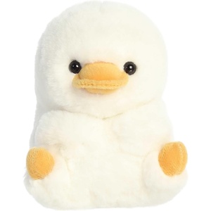 Aurora® Playful Rolly Pet™ Delight Duck™ Stuffed Animal – Compact Size for On-the-Go Fun – for Adults, Kids, Birthdays, and Anniversaries – White 5 Inches