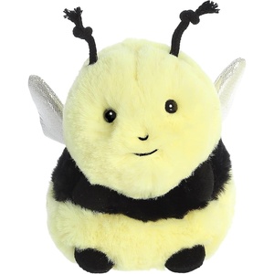 Aurora® Playful Rolly Pet™ Precious Panda™ Stuffed Animal – Compact Size for On-the-Go Fun – for Adults, Kids, Birthdays, and Anniversaries – White 4 Inches(BE HAPPY)