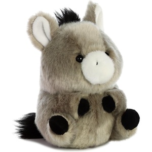 Aurora® Playful Rolly Pet™ Precious Panda™ Stuffed Animal – Compact Size for On-the-Go Fun – for Adults, Kids, Birthdays, and Anniversaries – White 4 Inches(BRAY DONKEY)