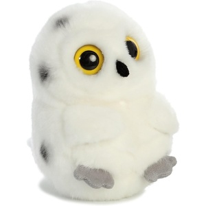 Aurora® Playful Rolly Pet™ Precious Panda™ Stuffed Animal – Compact Size for On-the-Go Fun – for Adults, Kids, Birthdays, and Anniversaries – White 4 Inches(HOOT)
