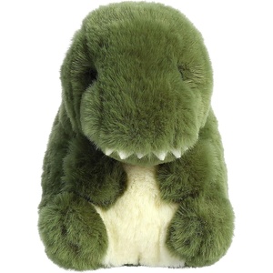 Aurora® Playful Rolly Pet™ Rawr T-Rex™ Stuffed Animal – Compact Size for On-the-Go Fun – for Adults, Kids, Birthdays, and Anniversaries – Green 5 Inches