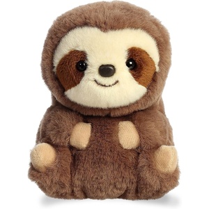 Aurora® Playful Rolly Pet™ Seth Sloth™ Stuffed Animal – Compact Size for On-the-Go Fun – for Adults, Kids, Birthdays, and Anniversaries – Brown 5 Inches