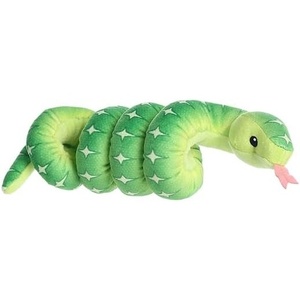 Aurora® Playful Snake Wrist Wranglers™ Emerald Tree Boa Stuffed Animal – Vibrant Colors for an Eye-Catching Design – Perfect for Kids, Adults, and Any Reptile Enthusiasts