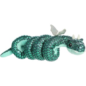 Aurora® Playful Wrist Wranglers™ Viridian Dragon™ Stuffed Animal – Vibrant Colors for an Eye-Catching Design – Perfect for Kids and Costumes – Green 8 Inches