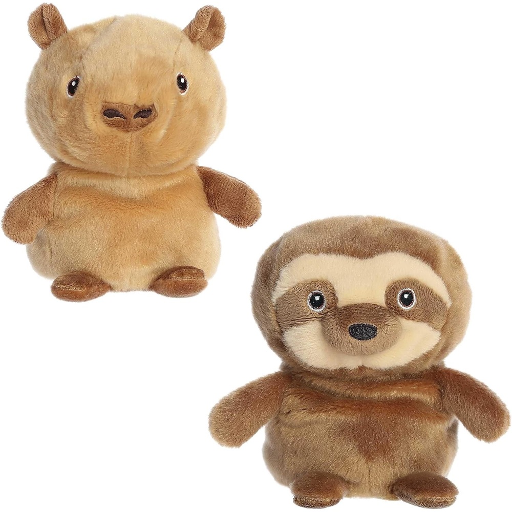 image:imageAurora EcoFriendly Eco Nation Reversible Eco Pairs Capybara and Sloth Stuffed Animal  Environmental Consciousness  Recycled Materials  66 Inches