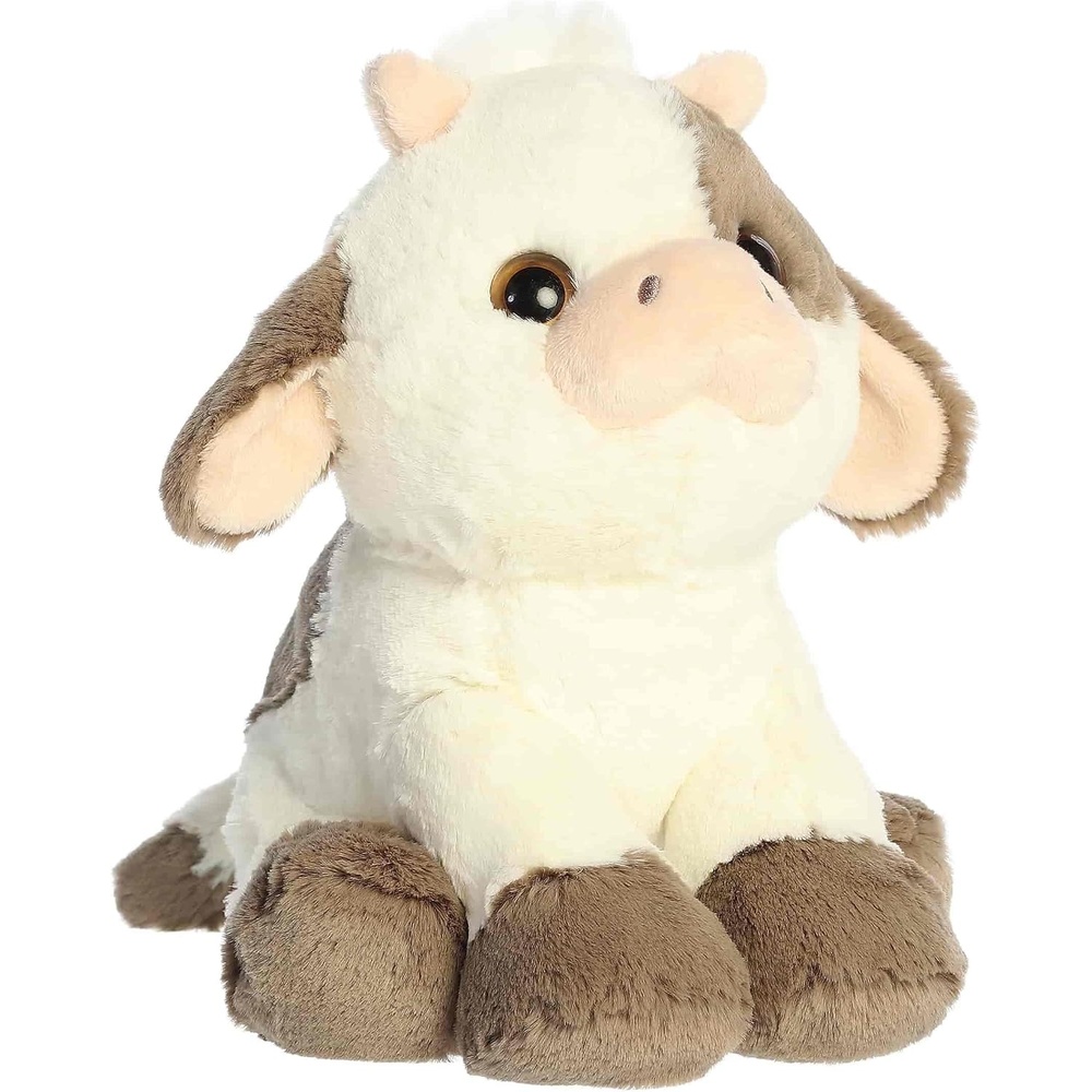 image:imageAurora Playful Little Dreamers Moony Cow Stuffed Animal  Mini Companions Ready for Playful Adventures  Perfect for Birthdays Adults and Kids All Ages  Brown 8 Inches