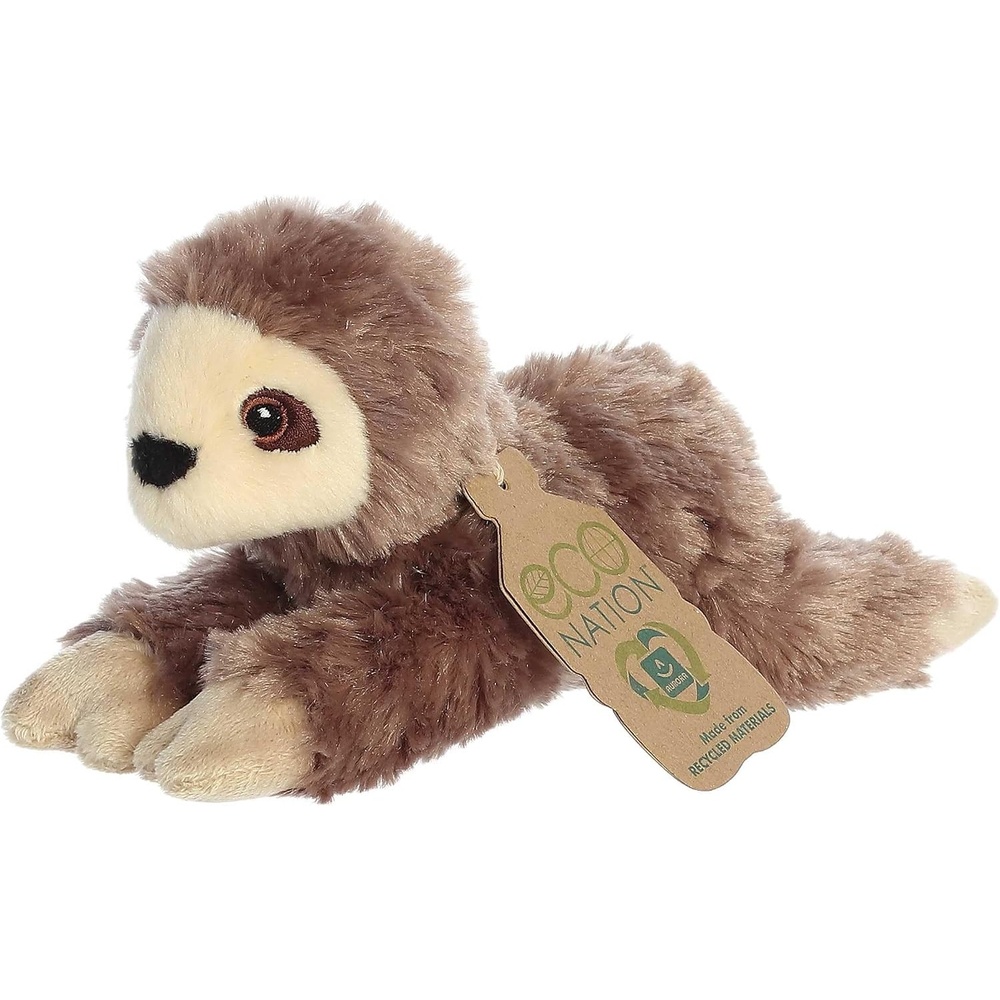 image:imageAurora Responsibly Made Eco Nation Eco Softies Sloth Stuffed Animal  Ideal for Playtime Adventures  Perfect for Birthdays or Just Because  Brown 85 Inches