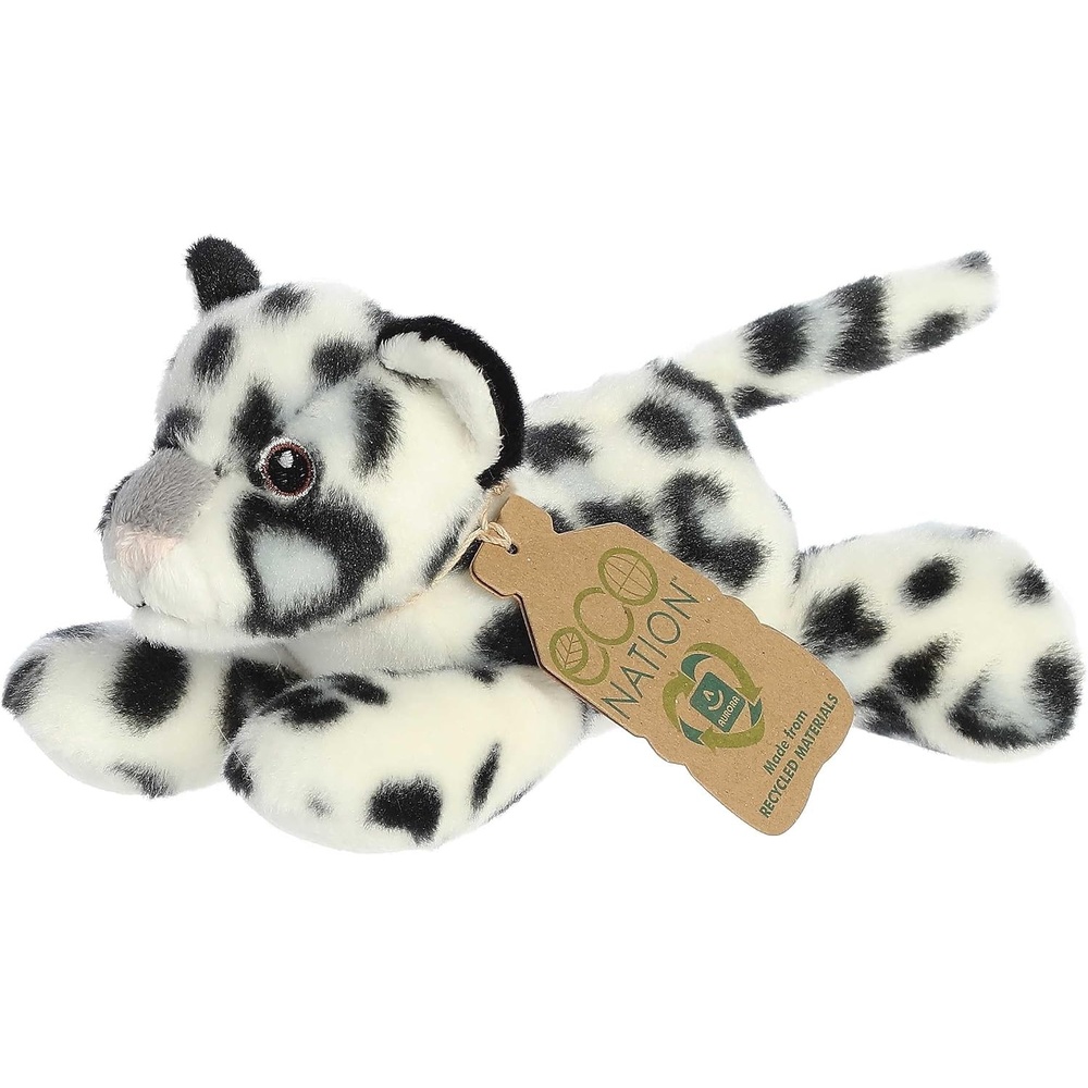 image:imageAurora Responsibly Made Eco Nation Eco Softies Snow Leopard Stuffed Animal  Ideal for Playtime Adventures  Perfect for Birthdays or Just Because  White 8 Inches