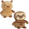 Aurora® Eco-Friendly Eco Nation™ Reversible Eco Pairs: Capybara and Sloth Stuffed Animal – Environmental Consciousness – Recycled Materials – 6.6 Inches