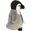 Aurora® Responsibly Made Eco Nation™ Eco Softies™ Baby Emperor Penguin Stuffed Animal – Ideal for Playtime Adventures – Perfect for Birthdays or Just Because – Grey 8 Inches