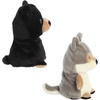 Aurora® Responsibly Made Eco Nation™ Reversible Eco Pairs: Black Bear and Wolf Stuffed Animal – Ideal for Playtime Adventures – Perfect for Birthdays or Just Because – 6.5 Inches