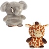 Aurora® Responsibly Made Eco Nation™ Reversible Eco Pairs: Elephant and Giraffe Stuffed Animal – Ideal for Playtime Adventures – Perfect for Birthdays or Just Because – 6.5 Inches