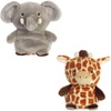 Aurora® Responsibly Made Eco Nation™ Reversible Eco Pairs: Elephant and Giraffe Stuffed Animal – Ideal for Playtime Adventures – Perfect for Birthdays or Just Because – 6.5 Inches