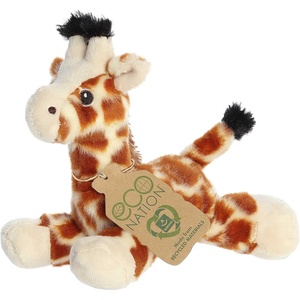 Aurora® Responsibly Made Eco Nation™ Eco Softies™ Giraffe Stuffed Animal – Ideal for Playtime Adventures – Perfect for Birthdays or Just Because – Orange 8 Inches