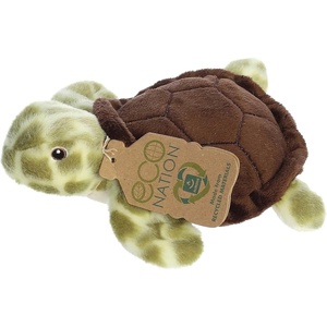 Aurora® Responsibly Made Eco Nation™ Eco Softies™ Sea Turtle Stuffed Animal – Ideal for Playtime Adventures – Perfect for Birthdays or Just Because – Green 7.5 Inches