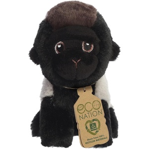 Aurora® Responsibly Made Eco Nation™ Gorilla Stuffed Animal – Ideal for Playtime Adventures – Perfect for Birthdays or Just Because – Black 5.5 Inches